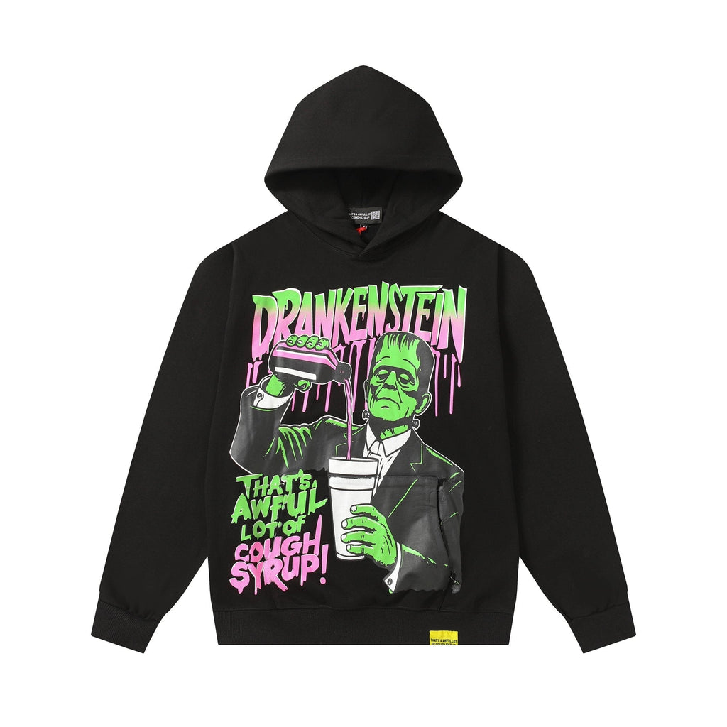 THAT'S A AWFUL LOT OF COUGH SYRUP Frankenstein Graphic Hoodie — hero