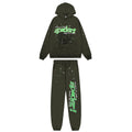 Sp5der Olive Green Spiderweb Graphic Matching Set — hero