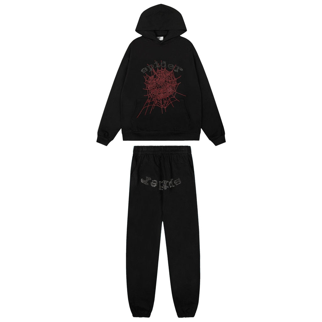 Sp5der Spider Web Graphic Hoodie & Sweatpants Set — hero
