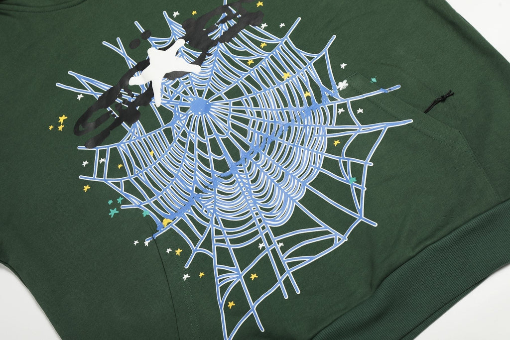 Sp5der Spiderweb Graphic Hoodie — detail