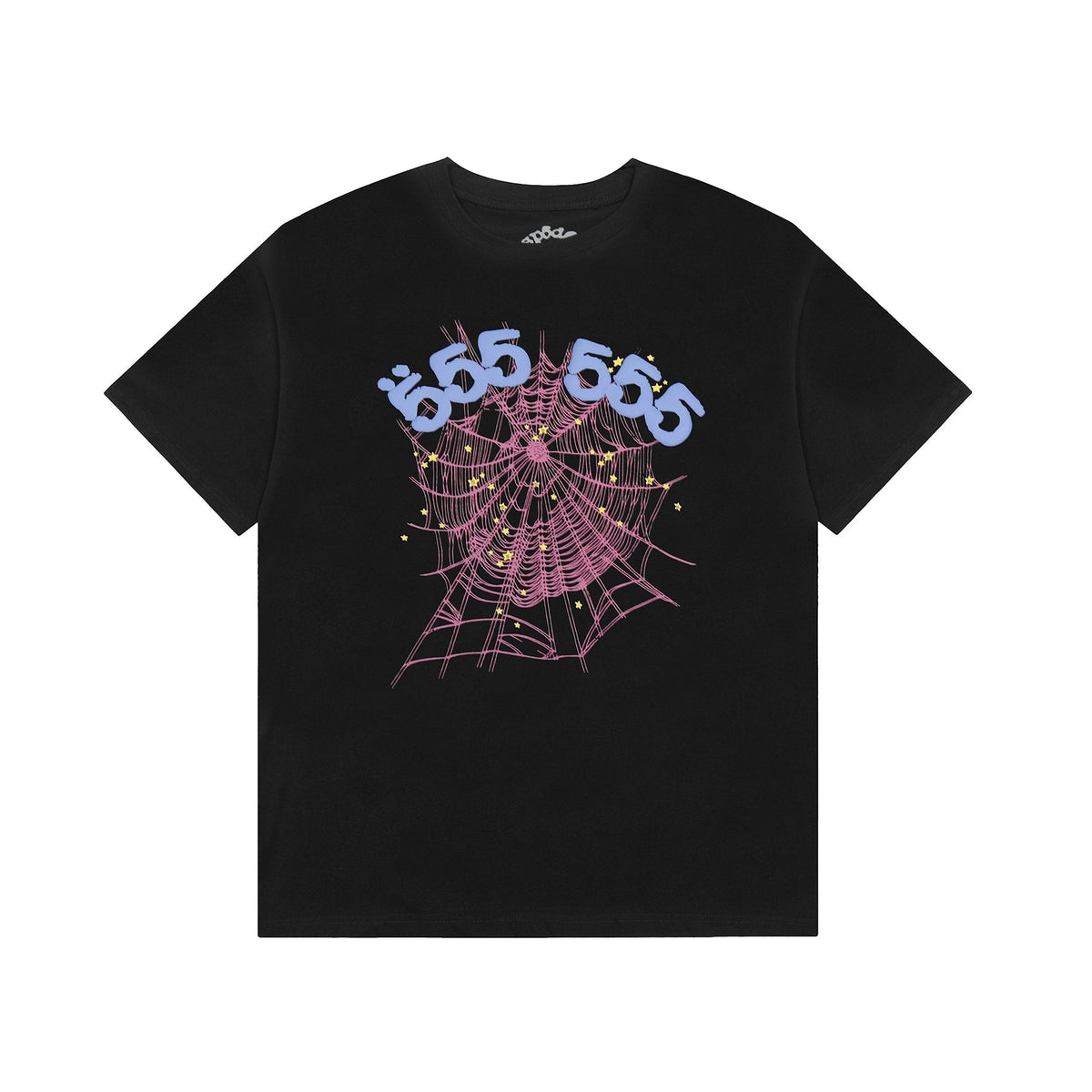 Sp5der 666 Spiderweb Graphic T-Shirt in Black — hero