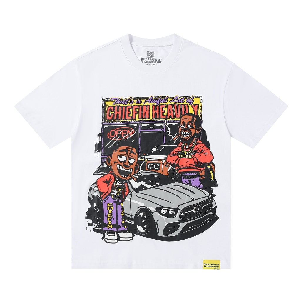 THAT'S A AWFUL LOT OF COUGH SYRUP Cartoon Car Short-Sleeve T-Shirt — hero